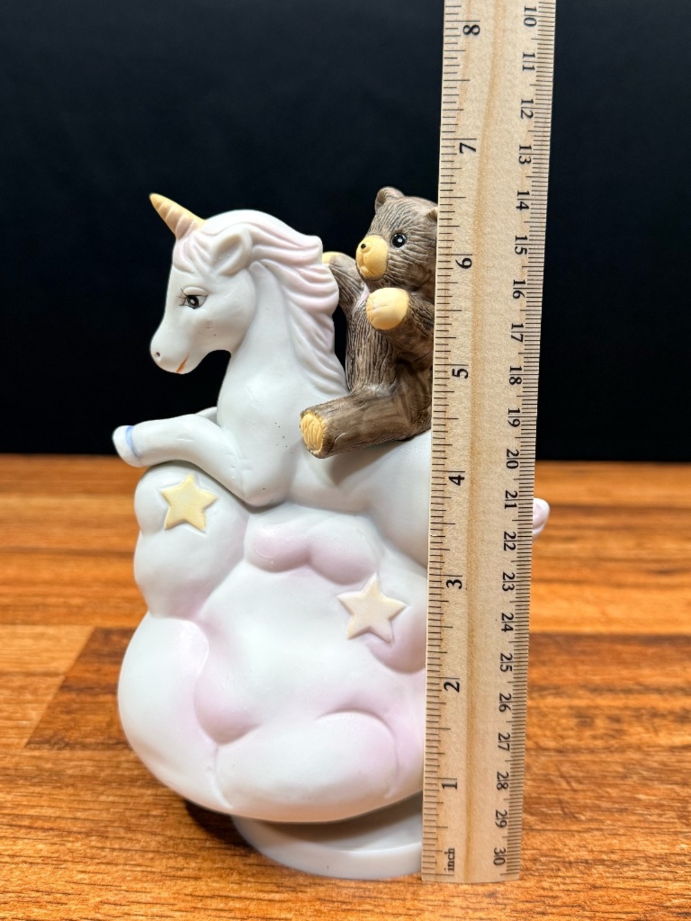 Bear Riding Unicorn Rotating Music Box - Picture 9 of 12